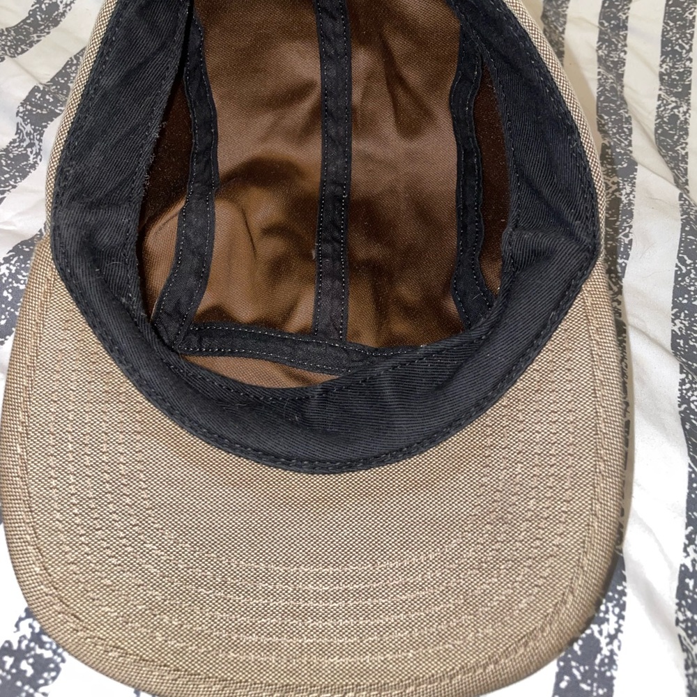 Supreme Jacquard Logo Camp 5 Panel Cap Tan - Picture 4 of 8